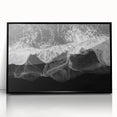 Framed acrylic wall art featuring a serene beach landscape with vibrant colors, showcasing gentle waves and a clear sky, ideal for home décor enhancement.