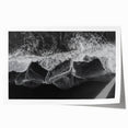Vibrant beach landscape wall art print showcasing a serene ocean view with gentle waves and a colorful sunset, rolled and ready for framing. Ideal for coastal decor enthusiasts.
