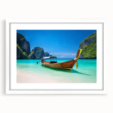 Framed wall art collection featuring a serene beach landscape design with a white mat, enhancing any room's decor. Ideal for coastal-themed interiors.