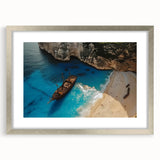 Framed silver wall art featuring a serene beach landscape, showcasing soft pastel colors and gentle waves, perfect for enhancing modern home decor.