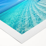 Vibrant rolled canvas showcasing a stunning beach landscape design with vivid colors and intricate details, ideal for home decor and artistic expression.