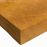 Close-up of a stretched canvas wall art piece showcasing a vibrant beach landscape design, featuring vivid blues and sandy hues, ideal for home decor.