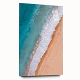 Acrylic glass wall art collection showcasing a vibrant beach landscape design, featuring bright colors and intricate details, ideal for home decor or art enthusiasts.