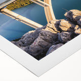 Landscape wall art collection featuring a stunning bridge design on rolled canvas, showcasing vibrant colors and intricate details, ideal for home decor.