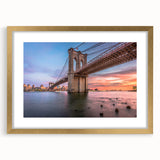 Framed wall art collection showcasing a serene landscape bridge design, featuring a gold mat and elegant frame, perfect for home decor. Ideal for enhancing living spaces with a touch of nature-inspired elegance.