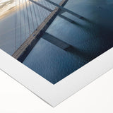 Stunning rolled canvas artwork depicting a vibrant landscape featuring a serene bridge over a tranquil river, ideal for home decor and art enthusiasts.