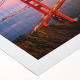Rolled canvas artwork showcasing a serene landscape featuring a bridge over calm waters, vibrant colors, and intricate detailing, perfect for home decor enhancement.
