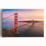 Stretched canvas wall art displaying a vibrant landscape of bridges, showcasing intricate details and colors, ideal for modern home decor. Perfect for enhancing living spaces with a touch of nature-inspired elegance.