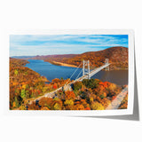 Vibrant rolled canvas print showcasing a stunning landscape bridge design, featuring rich colors and intricate details, ideal for home decor. Perfectly packaged for safe delivery.