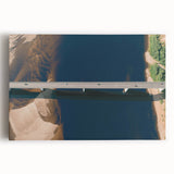 Stretched canvas artwork showcasing a vibrant landscape bridge design, featuring rich colors and intricate details, perfect for enhancing modern home decor.