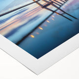 Rolled canvas artwork showcasing a stunning landscape bridge design, featuring vibrant colors and intricate details, perfect for enhancing home decor.