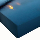 Close-up of a stretched canvas wall art piece showcasing an intricate landscape bridge design, featuring vibrant colors and textures, perfect for home décor.