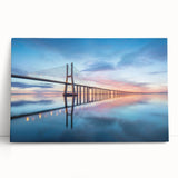 Stretched canvas wall art collection showcasing vibrant landscapes and iconic bridges, featuring rich colors and intricate designs, ideal for enhancing home décor.