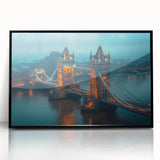 Framed acrylic wall art showcasing a modern landscape bridge design in black, perfect for contemporary home decor. Ideal for enhancing living spaces with artistic flair.