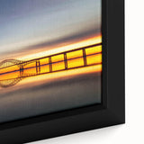 Framed canvas wall art showcasing a vibrant landscape bridge design, featuring rich colors and intricate details, perfect for enhancing modern home decor.
