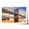 Stunning rolled print showcasing a vibrant landscape bridge design, featuring rich colors and intricate details, perfect for home decor or art collections.