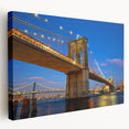 Stretched canvas artwork depicting a vibrant landscape with a bridge, featuring lush greenery and a serene sky, ideal for home decor or office settings.