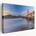 Stretched canvas wall art showcasing a stunning landscape bridge design, featuring vibrant colors and intricate details, perfect for home decor.