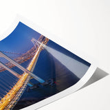 Rolled print showcasing a vibrant landscape bridge design, featuring vivid colors and intricate details, ideal for home decor or office interiors. Packaged securely for safe delivery.