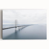Stretched canvas wall art showcasing a vibrant bridge landscape design with rich colors, perfect for enhancing modern decor in living spaces or offices.