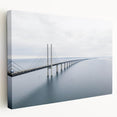 Stretched canvas wall art showcasing a vibrant landscape bridge design, highlighting rich colors and intricate details, ideal for home decor or office enhancement.
