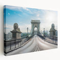 Stretched canvas wall art showcasing a scenic bridge landscape design, featuring vibrant colors and intricate details, perfect for home decor or office enhancement.