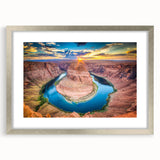 Framed silver wall art showcasing a vibrant canyon landscape design, featuring rich earthy tones and intricate details, perfect for enhancing home decor.