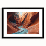 Framed wall art collection showcasing a stunning canyon landscape design with a black mat, perfect for enhancing modern home decor and adding artistic flair.