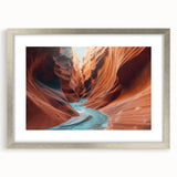 Framed wall art collection showcasing stunning canyons and landscapes, featuring a silver frame and mat, perfect for home decor and interior design enthusiasts.