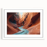 Framed wall art collection showcasing stunning canyon landscapes in vibrant colors, set in a sleek white mat for an elegant presentation, perfect for home decor.