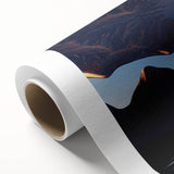 Vibrant rolled canvas showcasing a stunning canyon landscape wall art design. The artwork features rich earth tones and intricate details, perfect for enhancing any space.