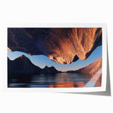 Vibrant rolled print of a stunning canyon landscape featuring rich earthy tones and dramatic rock formations, perfect for home decor and art enthusiasts.