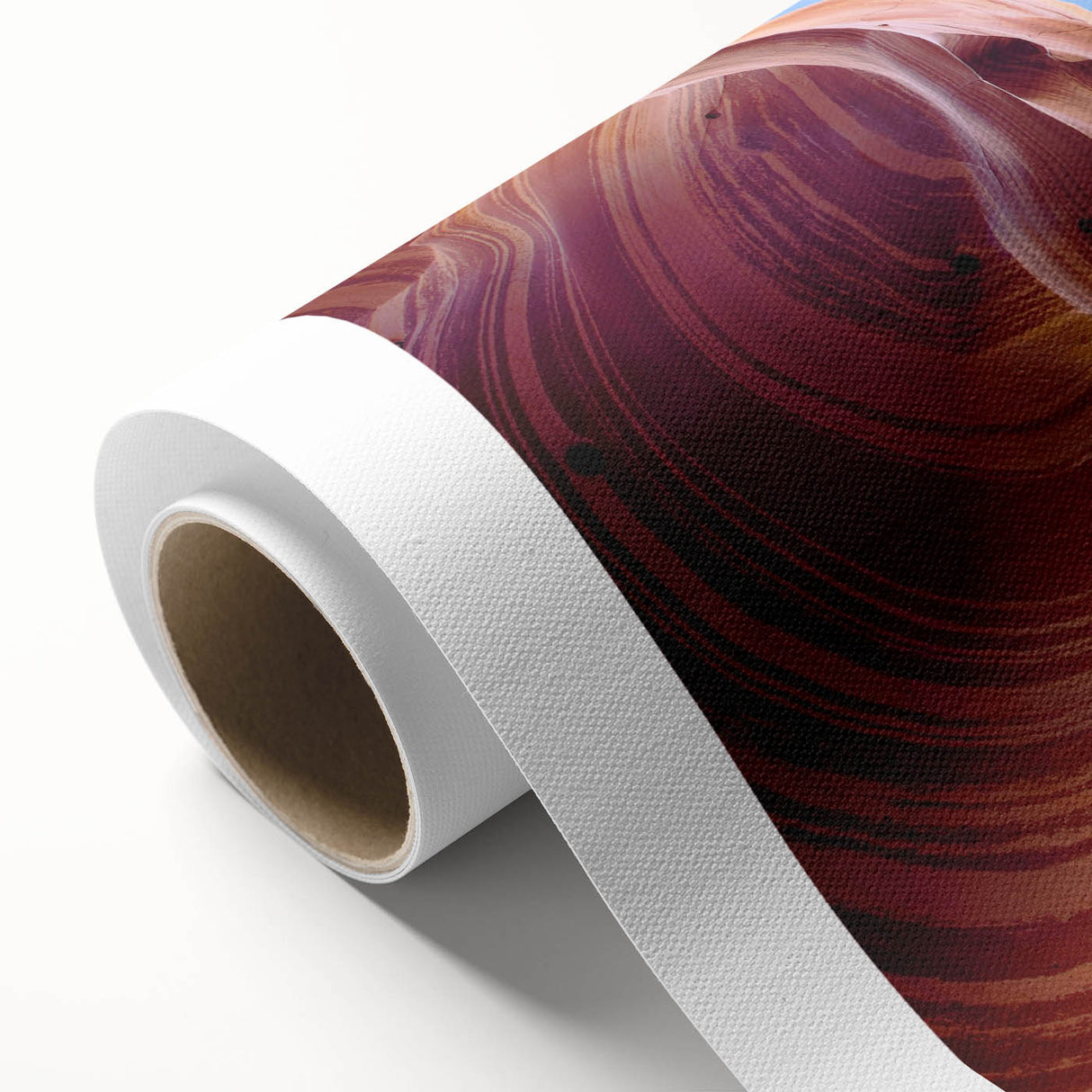Vibrant rolled canvas print showcasing a stunning canyon landscape design, featuring rich earth tones and intricate details, perfect for home decor or art enthusiasts.