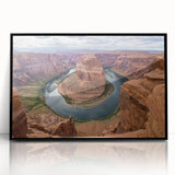 Framed acrylic wall art showcasing a stunning canyon landscape design, featuring rich earthy tones and a sleek black frame, perfect for modern decor.