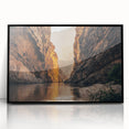 Framed acrylic wall art showcasing a vibrant canyon landscape design, featuring rich colors and intricate details, perfect for modern home decor.