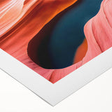 Vibrant rolled canvas showcasing a stunning canyon landscape design with rich colors and intricate details, perfect for enhancing any modern decor.