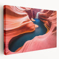 Stretched canvas wall art featuring a vibrant canyon landscape design with rich colors and intricate details, perfect for home decor and nature enthusiasts.