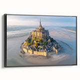 Framed canvas wall art showcasing a stunning landscape with a castle, featuring rich colors and intricate details, perfect for enhancing home decor.