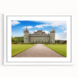 Framed wall art collection showcasing a picturesque landscape with a castle design, featuring a white mat and front view, ideal for home decor enhancement. The elegant presentation highlights the intricate details of the artwork, making it a perfect addition to any interior design style.