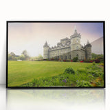 Framed wall art collection showcasing a stunning landscape with a castle scene, designed in an elegant black frame, perfect for home decor enhancement.