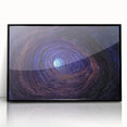 Framed acrylic wall art featuring a stunning landscape design with caves, presented in a sleek black frame, ideal for modern home decor and artistic interiors.