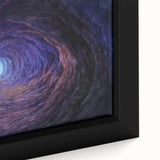 Framed canvas wall art showcasing a vibrant abstract landscape with intricate cave designs, featuring rich colors and textures, ideal for modern home decor.
