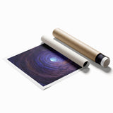 Rolled print of a stunning cave landscape design, showcasing vibrant colors and intricate details, ideal for home decor or art enthusiasts, packaged securely for delivery.
