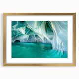 Elegant framed wall art collection showcasing cave landscapes with a gold mat, perfect for modern home decor. The intricate design enhances any living space.