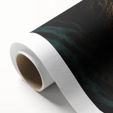 Rolled canvas artwork showcasing a vibrant landscape and cave design, featuring earthy tones and intricate patterns. Perfect for home decor enthusiasts seeking unique wall art.