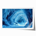 Vibrant rolled print showcasing abstract landscape and cave designs with earthy tones, perfect for modern decor. Packaged securely in a protective tube for safe shipping.