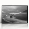 Framed acrylic wall art showcasing a dramatic cliff landscape design, featuring vibrant colors and intricate details, perfect for modern home decor.