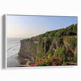 Framed canvas wall art showcasing a breathtaking landscape of cliffs, emphasizing vibrant colors and intricate details, ideal for enhancing modern home decor.