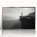 Framed acrylic wall art featuring a stunning landscape of cliffs, showcasing rich colors and intricate details, perfect for modern home decor.