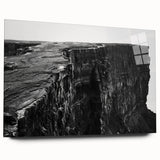 Acrylic glass wall art collection showcasing a vibrant landscape with cliffs, highlighting rich colors and intricate details, perfect for modern home decor.